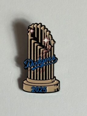 LA Dodgers 24 25 World Series Trophy Champions Hat Fitted New Era Hats Pins Bag